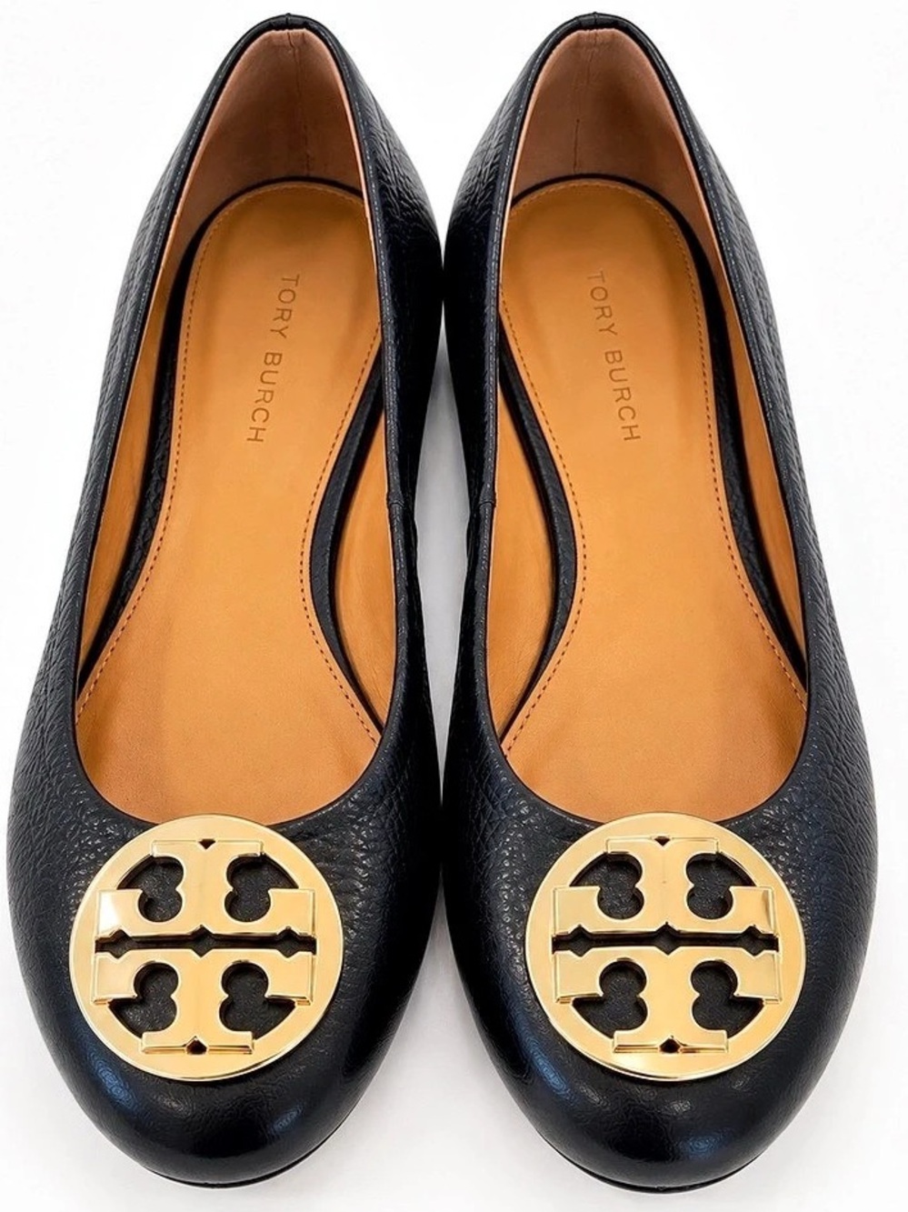 Tory Burch Minnie Travel Ballet Flat Black Flats